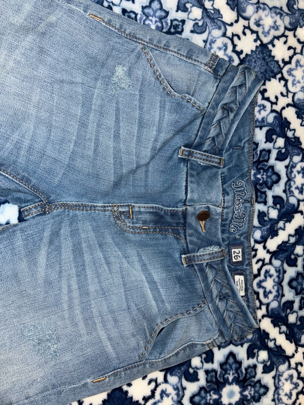 Miss Me Light Blue Denim Jeans VERY GOOD CONDITION - Picture 4 of 6